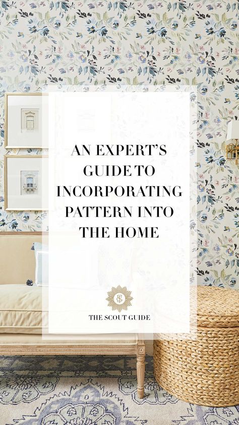 There’s something so pretty about a room that incorporates prints, and yet for many, embracing pattern feels like a major design risk. To help those who might be ready to take a plunge into prints, we asked Dallas, Texas-based interior designer Caitlin Wilson—who also creates beautiful patterned pieces for the home—to share her expert advice. From where to start to how to create a successful mix, here is her expert advice. Mixing Wallpaper Patterns, Caitlin Wilson Design, Caitlin Wilson, Scout Guide, The Scout, Mixing Prints, Dallas Texas, Pattern Wallpaper, Be Ready