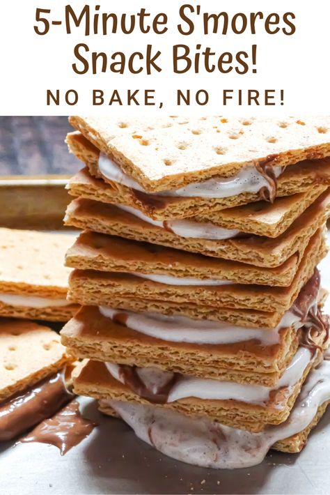 How To Make S’mores Without A Fire, No Fire Smores, S’mores Without A Fire, Smores Without Fire, Smores Snacks, Summer Snack Recipes, Campfire Snacks, Baked Smores, Holiday Food Crafts