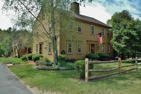 Early American Homes Exterior, American Homes Exterior, Early American Homes, Homes Exterior, Exterior House Paint Color Combinations, Zillow Homes, Granite Flooring, Wood Room, Primitive Kitchen