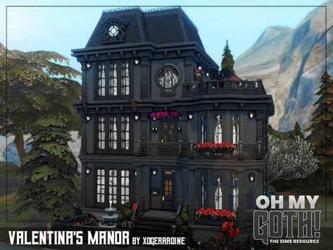 Sims4 Gothic House, Sims 4 Old Money House, Sims 4 The Goths House, Sims4 Vampire House, Sims Vampire House, Sims 4 Gothic House, Sims 4 Goth Family House, Modern Vampire House Sims 4, Sims 4 Gothic Mansion