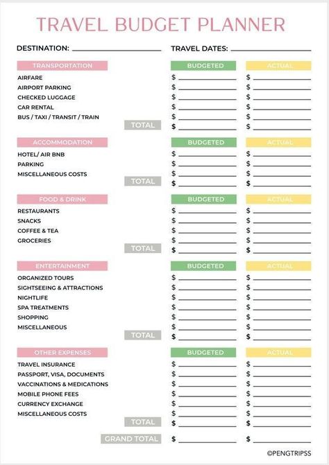 Travel Budget Planner | Travel Budget Calculator | Vacation Budget Planner | Trip Budget Planner ... plannermomlife #courseplanner #lifeplanner. Disney Budget Planner, Trip Budget Planner, Travel Budget Worksheet, Vacation Budget Planner, Inter Railing, Money Tricks, Travel Budget Planner, Financial Budget Planner, Vacation Budget