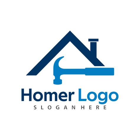 Cleaning and Maintenance Logo Design Template. Hammer logo, cleaning service and house / building cleaning Building Maintenance Logo, Maintenance Logo Design, Hammer Logo, Maintenance Logo, Tool Logo, House Logo Design, Building Maintenance, House Logo, House Building