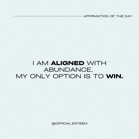 Esteem Affirmations | Positive Affirmation Cards on Instagram: "NEW MONTH = NEW BLESSINGS! Fall into abundance this month by affirming and declaring that the only option is to WIN. Save & share with someone who you want to see win this season! 💪🏽 Like & follow for daily affirmations ✨ #esteemaffirmations #octoberquotes #motivationalposts #abundancemindset #affirmations" New Month Affirmations, Month Affirmations, Motivational Quotes For Girls, October Quotes, Life Encouragement, Affirmations Positive, Positive Affirmation Cards, Affirmation Of The Day, Motivational Posts