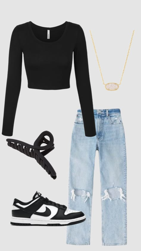 Dunks Outfit, Neat Casual Outfits, Simple Outfits For School, Cute Outfits With Leggings, Clueless Outfits, Casual Preppy Outfits, Outfit Inspo Casual, Paris Outfits, Cute Preppy Outfits