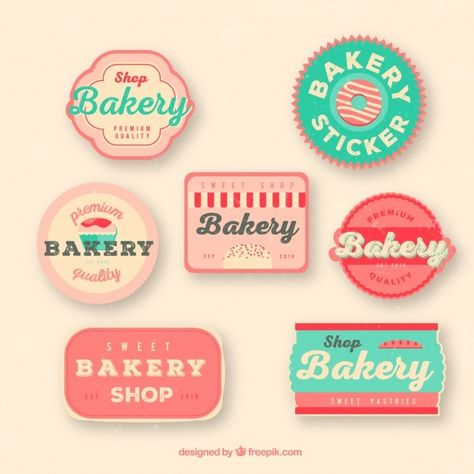 Sticker Design Ideas, Sewing Business Logo, Bakery Stickers, Business Aesthetics, Cookie Logo, Cake Boxes Packaging, Bakery Packaging Design, Free Business Logo, Cake Sticker