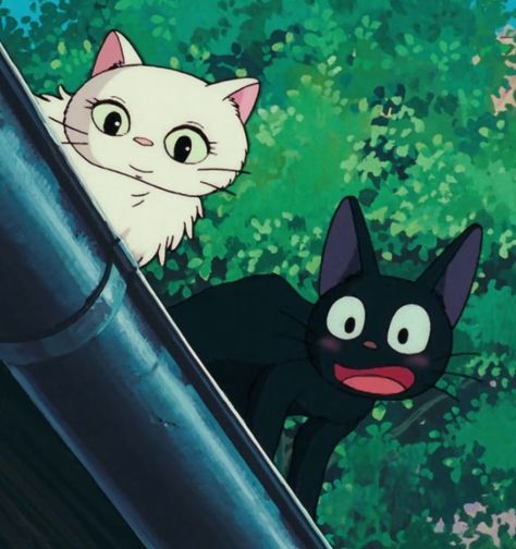 Kikis Delivery Service, Cartoon Cats, Studio Ghibli Art, Cat Icon, Ghibli Art, Art Cat, Delivery Service, Studio Ghibli, Green