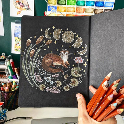 The colour palette of Derwent Drawing Pencils takes you right back to nature. The colours are rich and earthy. The soft texture and the pencil’s extra wide colour strip are perfect to build up dense fur or feathers. 🌳 ✏️ 🐾 They have been hailed as 'otterly brilliant' by many! Credit: @stad_art #KeepDiscovering #DerwentDrawingPencils #WildlifeDrawing #Nature #Otter #Artist Derwent Drawing Pencils, Drawing Pencils, The Pencil, Coloured Pencils, Back To Nature, Soft Texture, Soft Textures, Colour Palette, Drawing Ideas