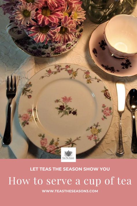 Have you ever wondered what is the right way to serve tea?  Teas The Season shares some tips and information on just that.  Traditions and teas to treat yourself and your guests, whether in a small one-to-one friendship, or a tea party, this will give you some guidelines on how to serve a cup of tea. How To Serve Tea To Guests, Which Teas Are Good For What, Different Teas And What They Help With, Ways To Make Tea Taste Better, Different Types Of Teas And What They Do, How To Prepare Tea, Spa Water Recipes, Healthy Refreshing Drinks, Ice Cube Recipe