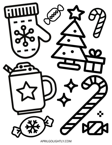 Nightmare Before Christmas Colouring Pages, X Mas Coloring Pages, Christmas Easy Coloring Pages, Coloring Books Christmas, Christmas Puppy Coloring Page, Easy Coloring Pages Christmas, Christmas Printables Free Kids Coloring, Christmas Coloring Pages Aesthetic, Cute Christmas Drawing Ideas Easy