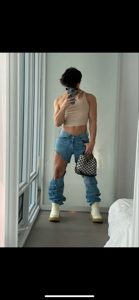 Kali Uchis Concert Outfit Ideas Men, Fem Male Outfits, Hot Male Outfits Aesthetic, Male Strip Club Outfit, Gay Party Outfit, Teaching Mens Fashion Jose Zuniga, Euphoria Outfits Men, Zara Outfits Summer, Grunge Mens Outfits