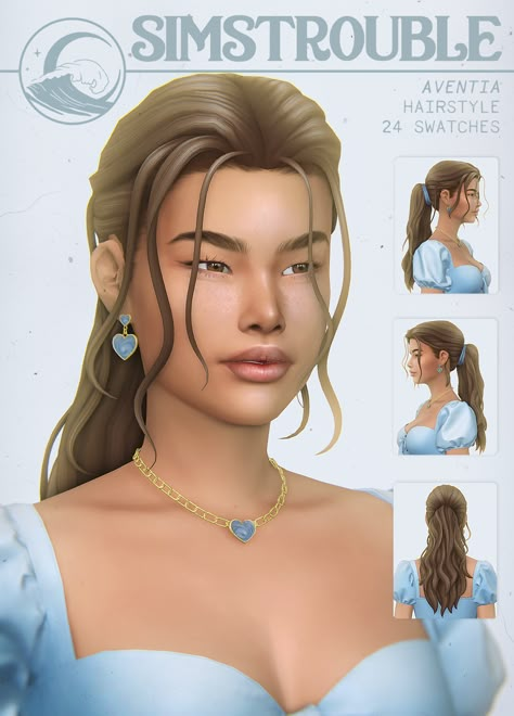 Sims 4 Cc Hair With Claw Clip, Sim4 Cc Maxis Match Hair, Sims 4 Cc Hair Female Bun, Sims 4 Cc Simstrouble, Sims 4 Hair Cc Ponytail, Ts4 Cc Female Hair, Simstrouble Hair Cc, Sims 4 Patreon Cc Hair, Simstrouble Patreon