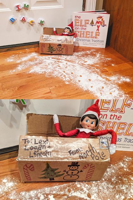 Elf On The Shelf Arrival Ideas First Day, Easy Elf Coming Back Ideas, I Am Back Elf On The Shelf, Im Back Elfie Ideas, Elf On The Shelf I’m Back Idea, Elf On Shelf 1st Arrival, I'm Back Elf On Shelf, Elf On The Self Im Back Ideas, Boys Elf On The Shelf Ideas