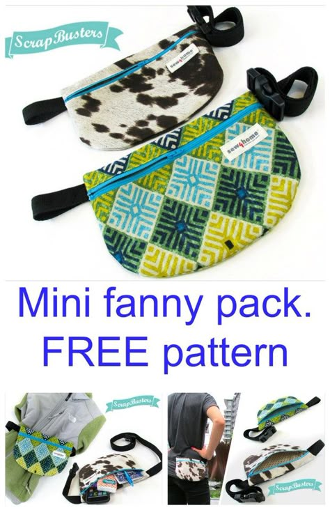 Mini fanny pack FREE pattern. Make this mini modern version of the fanny pack all slimmed down, for a sleek look and feel. Beginner Sewer, Fanny Pack Pattern, Sac Vanessa Bruno, Sac Diy, Free Sewing Pattern, Modern Bag, Sewing Tutorials Free, Evil Twin, Bag Patterns To Sew