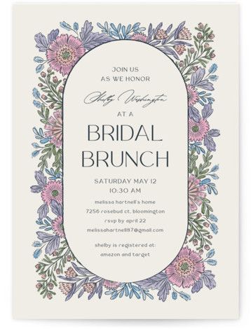 Bridal luncheon invitations