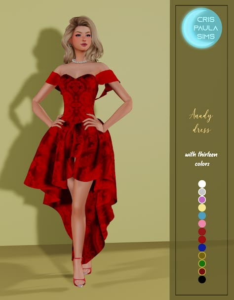 #thesims4 #sims4cc #sims4dress Sims4 Party Dress, Sims4 Cc Princess Dress, Sims 4 Couture Cc, Sims 4 Prom, Sims Halloween, Sims Lookbook, Ts4 Clothes, Los Sims 4 Mods, Poofy Dress