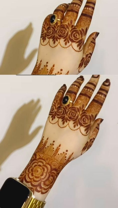 Aesthetic Mehendi, Mehandhi Designs, Front Mehndi Design, Rose Mehndi Designs, Very Simple Mehndi Designs, Simple Mehndi Designs Fingers, Modern Mehndi Designs, Engagement Mehndi Designs, Latest Bridal Mehndi Designs