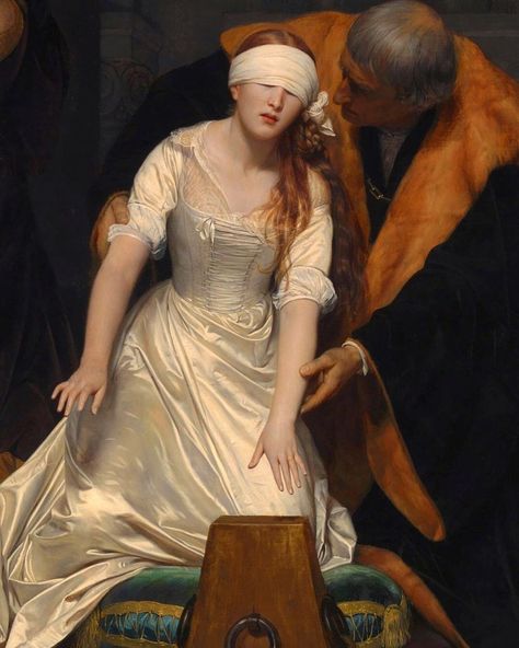 Paul Delaroche, Wild Feminine, Jane Grey, Lady Jane Grey, Lawrence Alma Tadema, Jane Gray, 18th Century Costume, Academic Art, Grey Painting