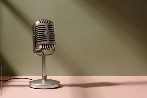 Podcast Mic Aesthetic, Aesthetic Podcast Background, Green Microphone Aesthetic, Podcast Microphone Aesthetic, Podcast Mood Board, Microphone Photography, Podcast Image, Microphone Aesthetic, Podcast Photography