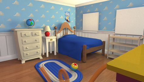 If I ever have a son, his room will look like Andy's on Toy Story! Living the dream! :) Andys Room Toy Story, Toy Story Bedroom, Toy Story Nursery, Andys Room, Toy Story Room, Disney Bedrooms, Bedroom Toys, Disney Rooms, Boy Bedroom