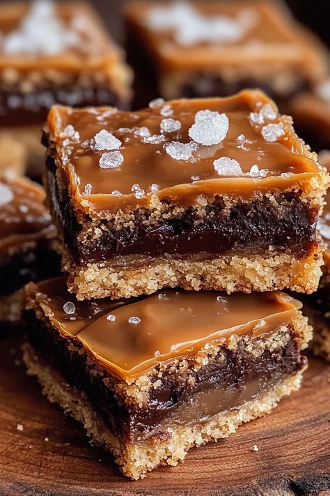 Salted Caramel Chocolate Sugar Cookie Bars - An Organized Chaos Salted Caramel Sugar Cookie Bars, Salted Caramel Fudge Brownies, Salted Caramel Chocolate Bars, Salted Caramel Chocolate Sugar Cookie Bars, Recipes Using Caramel Squares, Caramel Baked Goods, Salted Caramel Sugar Cookies, Chocolate And Caramel Desserts, Carmel Desserts Ideas