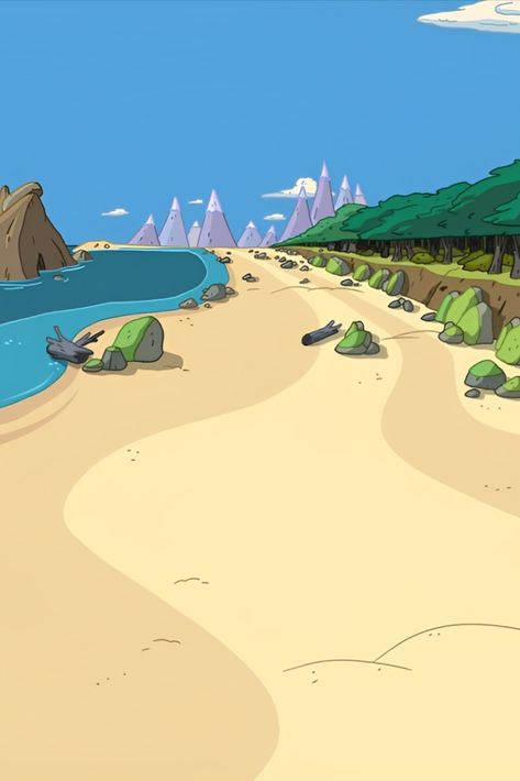 Adventure Time Background Art, Shores of Ooo Adventure Time Background, Time Background, Wallpaper Best, Adventure Time Wallpaper, Art Adventure, Kids Worksheets, Wallpapers Desktop, Ocean Landscape, Desktop Background