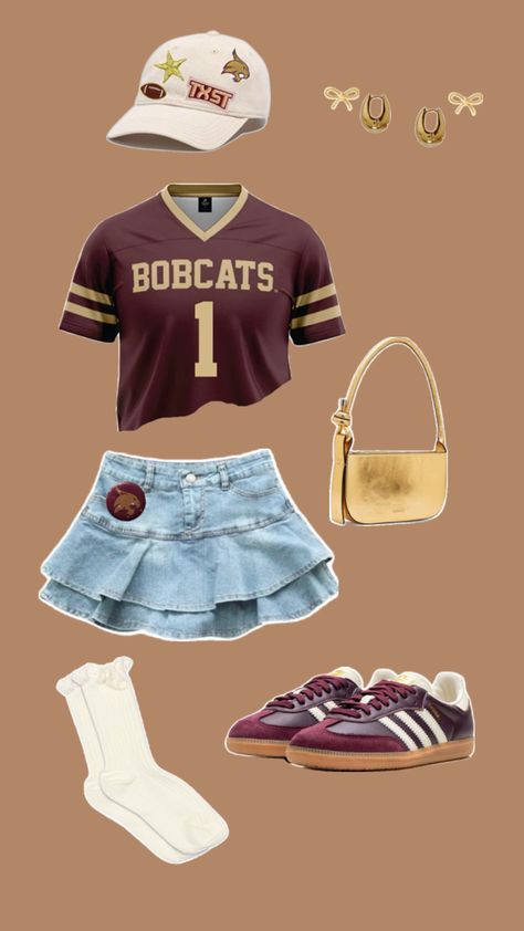 So cutesy Country Songs List, Tailgate Outfit, College Planning, Texas State University, Texas State, Gameday Outfit, State University, Fashion Inspo Outfits, Fashion Inspo