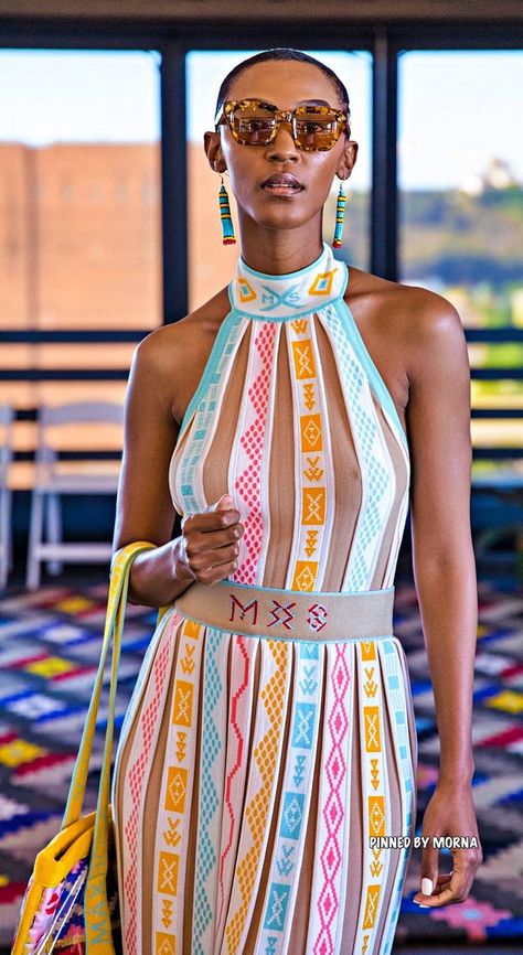 South African Women Fashion, Maxhosa By Laduma Outfits, Maxhosa By Laduma Dresses, Maxhosa Africa Outfits, African Design Dresses South Africa, Traditional African Clothing South Africa, Maxhosa Africa, South Africa Clothes, Maxhosa By Laduma