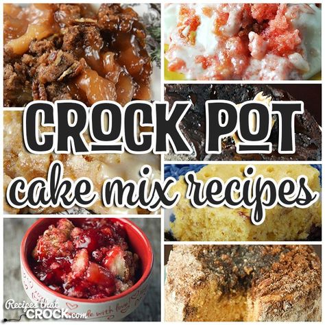 I love Cake Mix Crock Pot Recipes. They take a few minutes to put together and come out delicious! I have little work in them, but get lots of praise! Cherry Pineapple Dump Cake Recipes, Pineapple Dump Cake Recipe, Slow Cooker Cake, Crockpot Cake, Crockpot Dessert Recipes, Slow Cooker Recipes Dessert, Crock Pot Desserts, Crock Pot Recipes, Slow Cooker Desserts