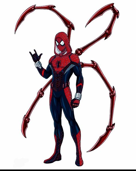 New Spiderman Suit, Spider Man Custom, Iron Spider Suit, Noir Spiderman, Marvel Universe Art, Spiderman Fanart, Spider Man Suit, Spider Man Suits, Spiderman Tattoo