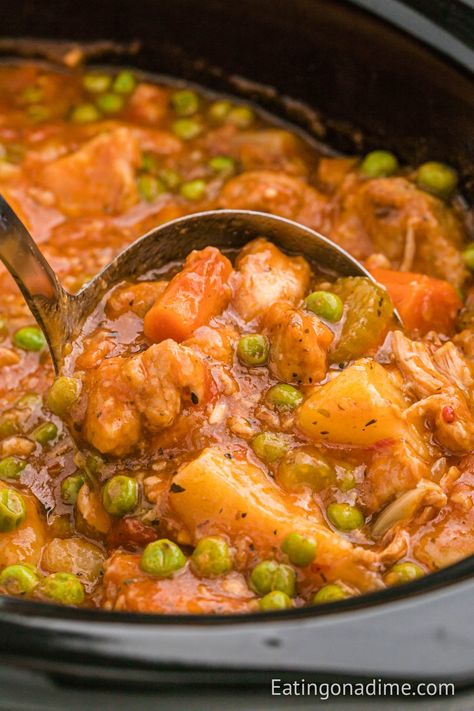 Slow Cooker Pork Stew Recipe - Eating on a Dime Crock Pot Pork Stew, Pork Stew Crockpot, Easy Stew Recipes, Pork Stew Recipes, Eating On A Dime, Crockpot Stew, Slow Cooker Stew, Pork Stew, Crockpot Pork