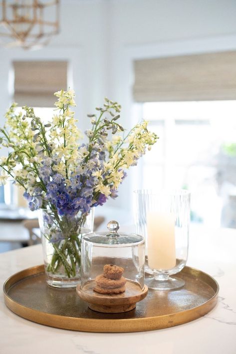 Table Staging, Kitchen Tray Decor, Terrazzo Texture, Malibu Beach House, Jackson Hole Wy, Ideas For Kitchen, Kitchen Tray, Kitchen Island Decor, Malibu Beach