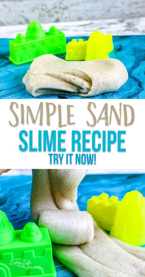 Sand Slime Recipe, Beach Theme Preschool, Backyard Beach Party, Sand Slime, Beach Themed Crafts, School Age Activities, Beach Week, Summer Preschool, Theme Activity