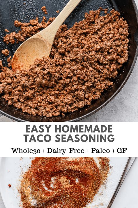 Best Homemade Taco Seasoning, Paleo Taco Seasoning, Easy Taco Seasoning Recipe, Taco Seasoning Easy, Taco Seasoning Mix Recipe, Low Carb Taco Seasoning, Taco Seasoning Ingredients, Keto Taco Seasoning, Wooden Skillet