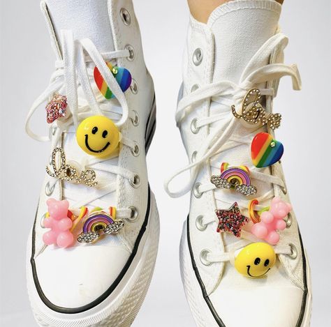 Shoe Accessories Diy, Custom Sneakers Diy, Shoes Fashion Photography, Diy Sneakers, Silicone Ring, Say Cheese, Bead Charms Diy, Bling Shoes, Sunshine Yellow