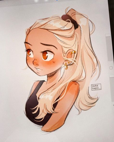 Sara Faber on Instagram: “Evening sketch 🌙 I make tutorials and drawing videos on Patreon! Once you join our Patreon art community, you will get instant access to…” Sara Faber, Patreon Art, Cartoon People, Character Design Sketches, Cartoon Sketches, Cartoon Girl Drawing, Art Community, Girl Sketch