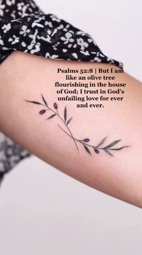 Tattoos Of Faith For Women, Strength Feminine Tattoo, Biblical Floral Tattoos, Tiny Tattoos For Christians, Vine Bible Verse Tattoo, Simple Faith Based Tattoos, Christian Botanical Tattoos, Bible Plant Tattoo, Biblical Best Friend Tattoos