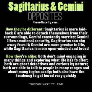 Similarities between Sagittarius and Gemini (opposite signs in astrology) – The philosopher's psychology for growth Sagittarius Gemini Compatibility, Gemini Relationship, Gemini Stuff, Sagittarius Gemini, Emotional Security, Sagittarius Compatibility, Gemini Compatibility, Birth Signs, Gemini Sagittarius