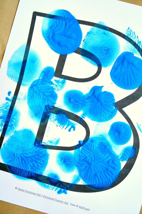 Using Process Art Alphabet Crafts in Preschool - Fantastic Fun & Learning Alphabet Art Projects, Preschool Letter B, Letter B Activities, Letter Learning, Alphabet Crafts Preschool, Abc Crafts, Fun Alphabet, Crafts For Preschoolers, Preschool Art Projects