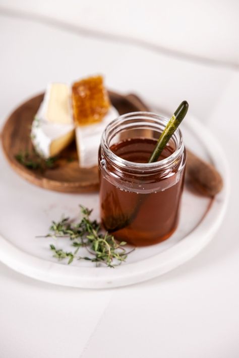 Thyme-Infused Honey – Elgusto Global Infused Honey, Caramel Slice, Dairy Free Eggs, Best Shakes, Cuisine Recipes, Honey Jar, Nut Free, Recipe Collection, Home Recipes