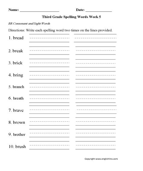 Week 5 BR Consonant Third Grade Spelling Worksheets Third Grade Spelling Words, 4th Grade Spelling Words, 5th Grade Spelling Words, Third Grade Spelling, 3rd Grade Spelling Words, 5th Grade Spelling, 4th Grade Spelling, 3rd Grade Spelling, 2nd Grade Spelling Words