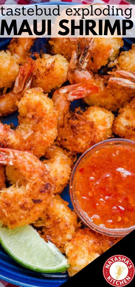 Shrimp And Chips, Hawaiian Seafood Recipes, Maui Wowie Shrimp, Shrimp And Pineapple Recipes, Tilapia And Shrimp Recipes, Shell On Shrimp Recipes, Hawaiian Shrimp Recipes, Argentina Shrimp Recipes, Large Shrimp Recipes