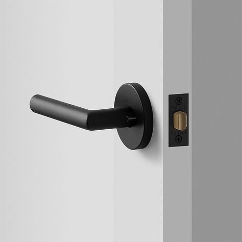 Bedroom Door Handles, Black Interior Door, Loft Door, Black Door Knobs, Door Handles Modern, Internal Door Handles, Black Interior Doors, Doors Makeover, Door Handles Interior