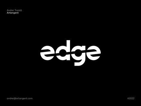 Edge - Wordmark Logo Design by Andrei Traista Animation Images, Enterprise Logo, Wordmark Logo Design, Hand Lettering Logo, Web Design Typography, Edge Logo, Lab Logo, Wordmark Logo, Logo Redesign