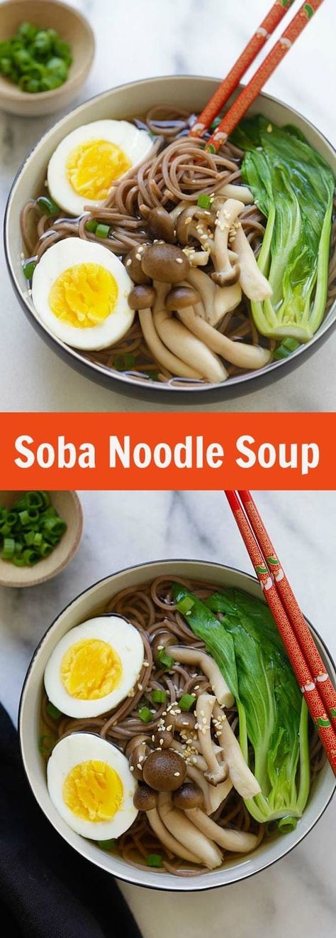 Japanese Soba Noodle Soup, Buckwheat Noodle Soup, Soba Noodle Soup Recipe, Soba Soup Recipes, Soba Noodle Recipe Soup, Hot Soba Noodle Recipe, Easy Soba Noodle Recipe, Japanese Soba Noodle Recipe, Soba Recipes