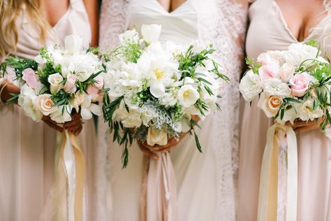 Photography: Brandon Kidd Photography - brandonkidd.net  Read More: http://www.stylemepretty.com/2014/08/12/intimate-playa-del-carmen-destination-wedding/ Bridal Bouquet White, Small Bridal Bouquets, Bridal Bouquet Blue, Bridal Bouquet Pink, White Ranunculus, Vintage Bridal Shower, Seeded Eucalyptus, White Bridal Bouquet, Roses White