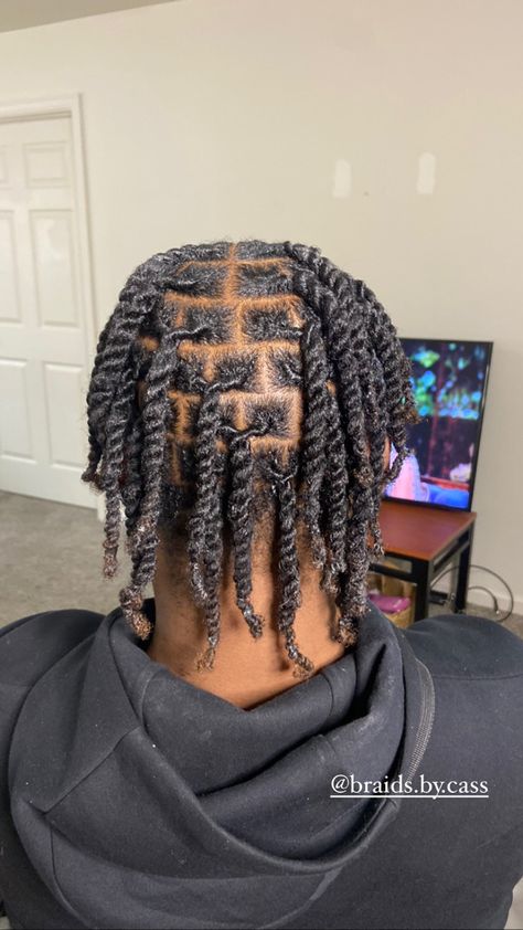 Starter Locs Two Strand Twist Men, Men Starter Locs Styles, Starter Locs Styles Men, Retwist Locs Style Men, Two Strand Starter Locs, Starter Locs Men, Starter Locs Two Strand Twist, Dreadhead Styles, Two Strand Twist Starter Locs