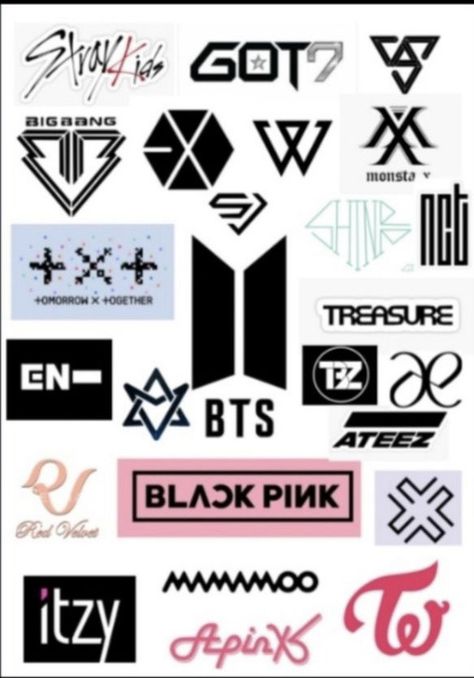 K-pop Group Names, All Kpop Groups Names, K-pop Group, K Pop Group Logo, K Pop Drawings, Logos For Edits, K Pop Logo, Kpop Group Logo, K Pop Groups