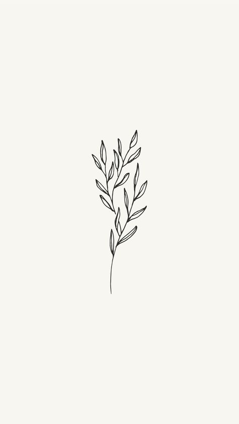 Tattoo studio Life Line Clean Drawing Ideas, Minimal Botanical Illustration, Greenery Line Art, Modern Plant Art, Minimal Plant Drawing, Tattoo Ideas For Plant Lovers, Plants Illustration Simple, Aesthetic Plant Tattoo, Greenery Drawing Simple