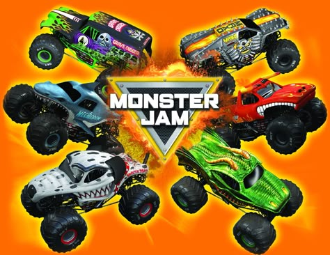 Monster trucks Monster Jam Trucks Pictures, Monster Jam Wallpaper, Monster Truck Wallpaper, Monster Truck Theme Birthday Party, Monster Jam Birthday Party, Monster Jam Trucks, Monster Jam Birthday, Monster Jam Party, Monster Truck Theme