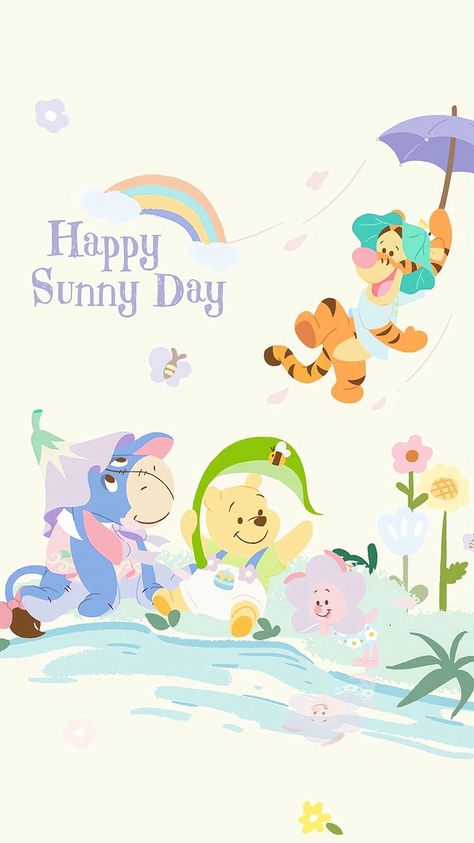 Winnie The Pooh Background, Baby Print Art, Disney Characters Wallpaper, Winnie The Pooh Pictures, Cute Winnie The Pooh, Birthday Projects, Karakter Disney, Winnie The Pooh Friends, Disney Princess Pictures